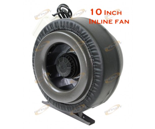 10" Inline 760CFM Hydroponics Duct Tube Exhaust Fan Blower 110V W/Leather Sleeve
